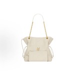 SAINT LAURENT YSL Jamie small lucky bag, aged brand classic logo Tote bag, Tote bag, shopping bag, hand bag, shoulder bag, small size, women\'s style, retro white